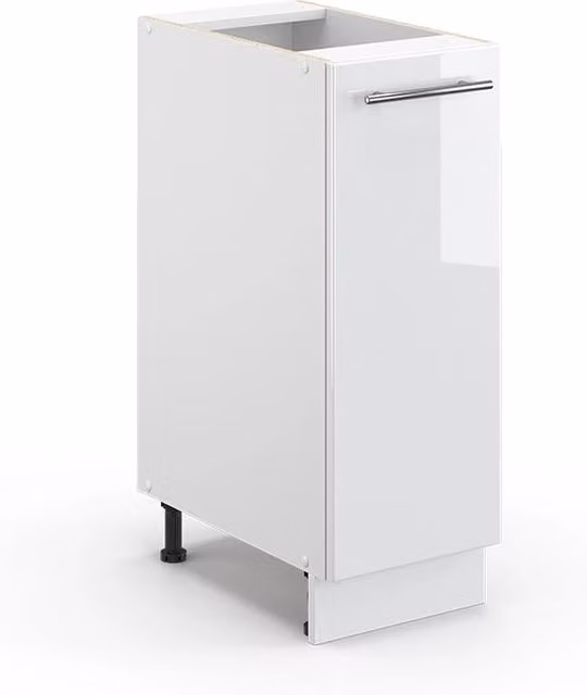Armadio dispensa da cucina Fame-Line Vicco Bianco lucido, L: 30 cm, H: 82 cm, P: 51,6 cm