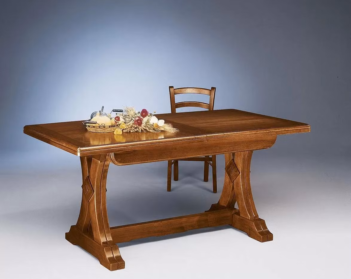 Tavolo rettangolare allungabile in legno stile arte povera Mobili 2G L: 180 cm, P: 85 cm, H: 78 cm – 2