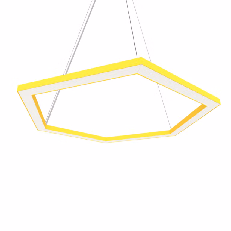 Lampada A Sospensione Esagono D60 Monocolore Opaca