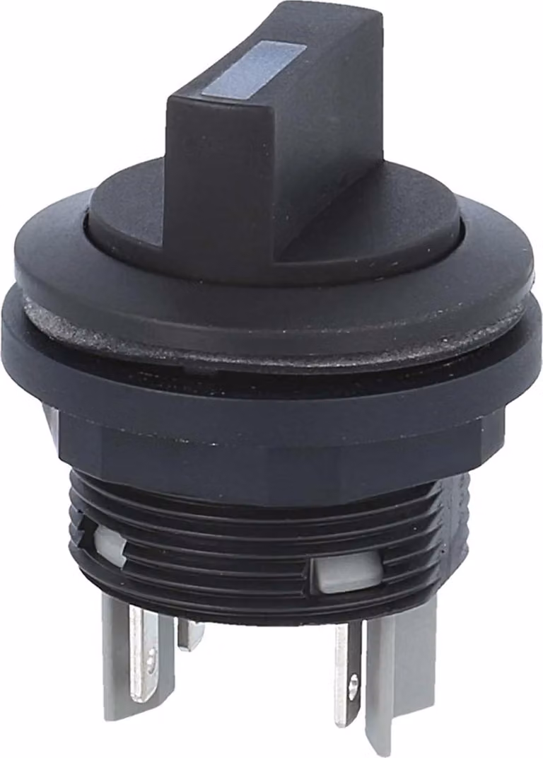 Georg Schlegel Selettore a sinistra con arresto, a destra a pulsante, 2S rotondo, SHORTRON connettore piatto 2,8 mm x 0,8 mm - 1 pezzo
