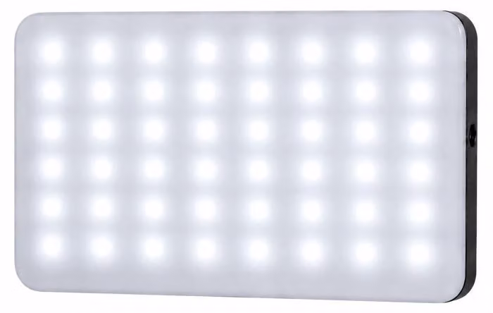 Verk 12490, mini luce LED RGB per fotografia, 138 LED, temperatura di colore regolabile da 2700 a 6500 K, batteria da 800 mAh