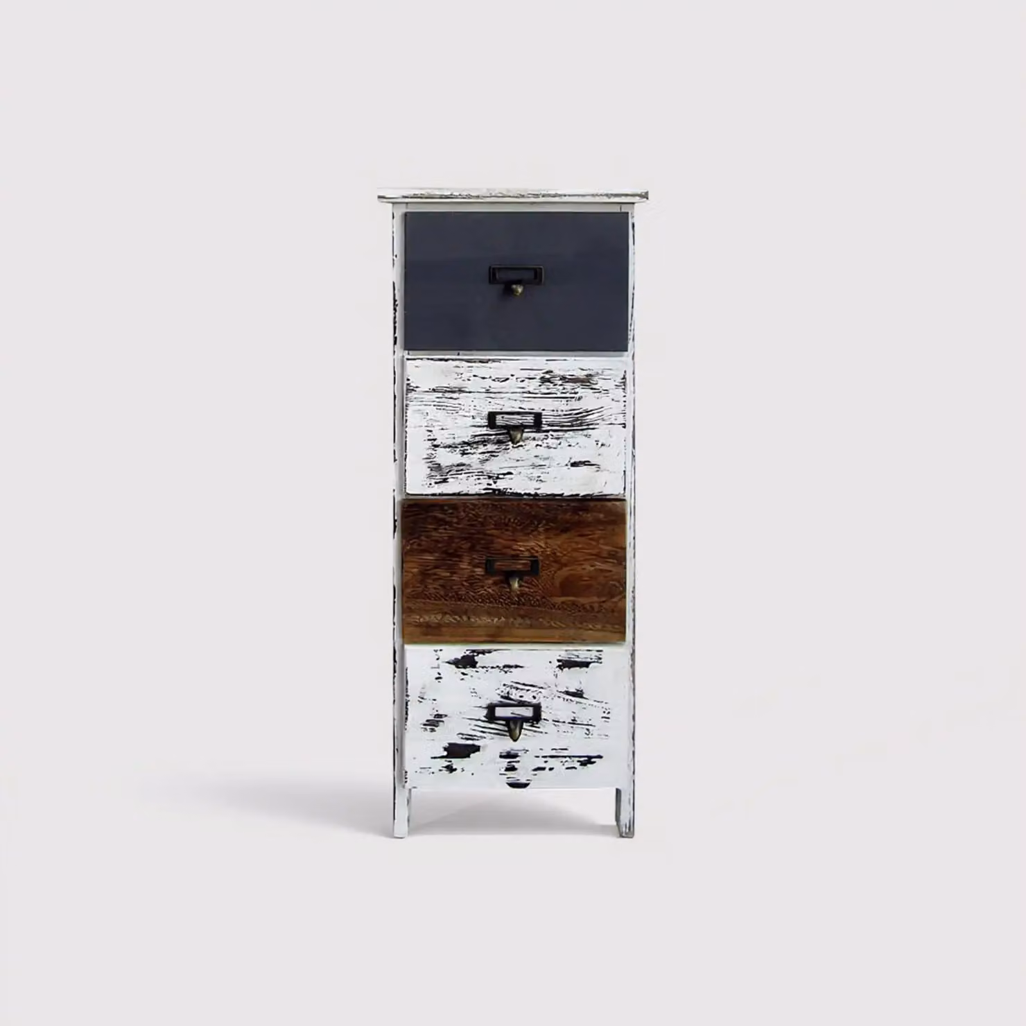 Delonix - Piccola cassettiera in tinta anticata con 4 cassetti
