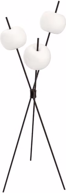 Lampada da terra KDLN Kushi con LED dimmabile in metallo e vetro nera