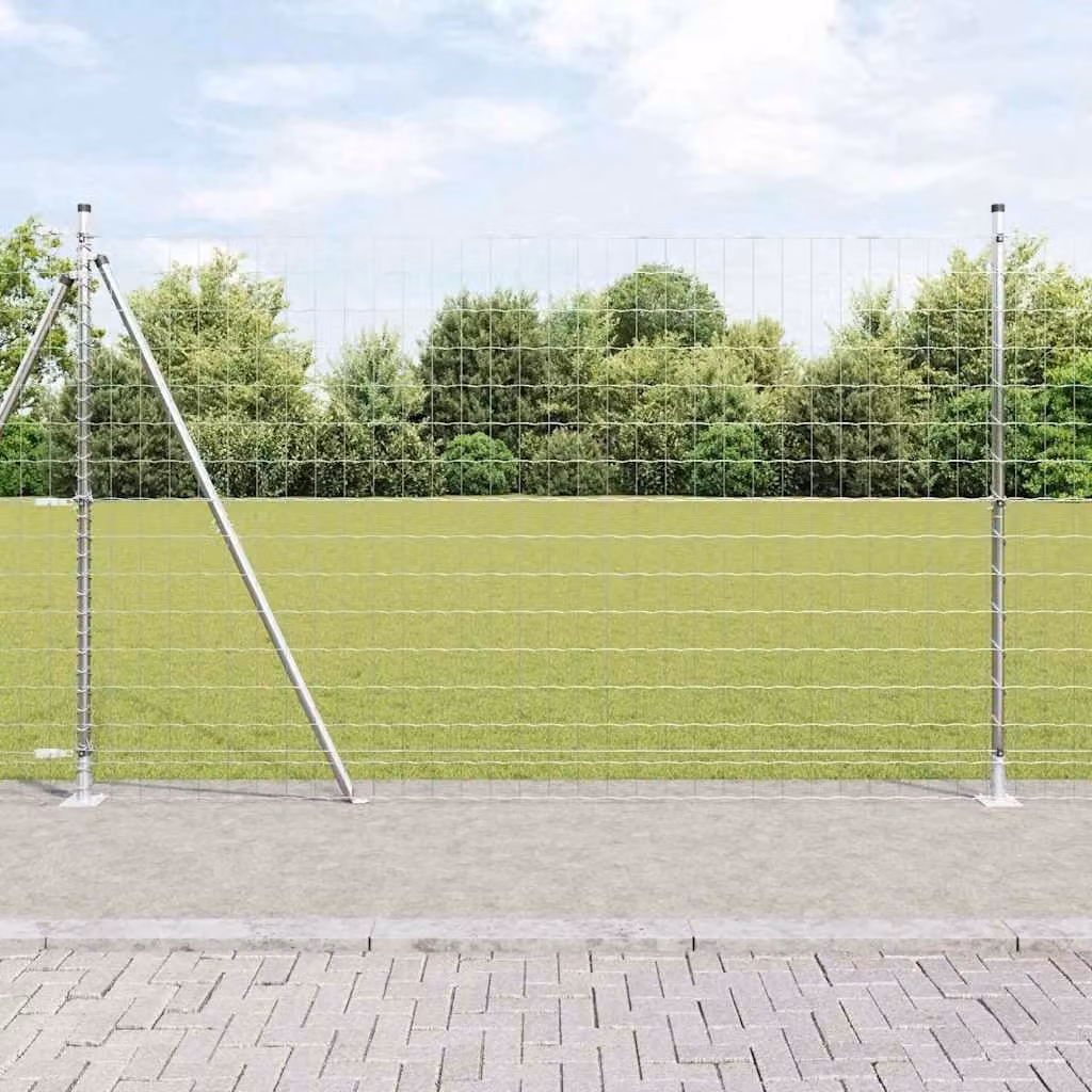 Maison Exclusive - Recinzione con pali. Argento 1.6 x 10 m Acciaio
