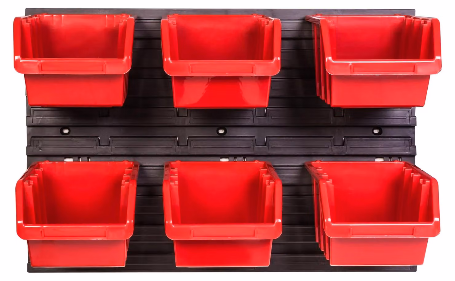 Pannello portattrezzi da parete - Organizer per attrezzi - 58 x 39 cm - Ideale per garage - Include 6 contenitori di stoccaggio