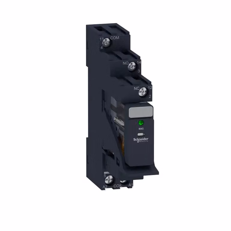 Relè di interfaccia Schneider Electric 1 W, 10 A, 230 V CA, zoccolo LED, staffa, varistore integrato, modello RXG13P7PV
