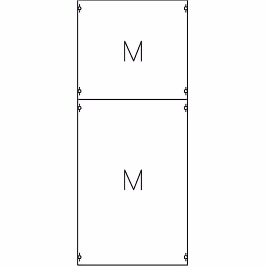 Striebel e John 2M4A modulo con piastre di montaggio 8RE / BH4, modulo 2FB montato su profilo EDF 2CPX037656R9999