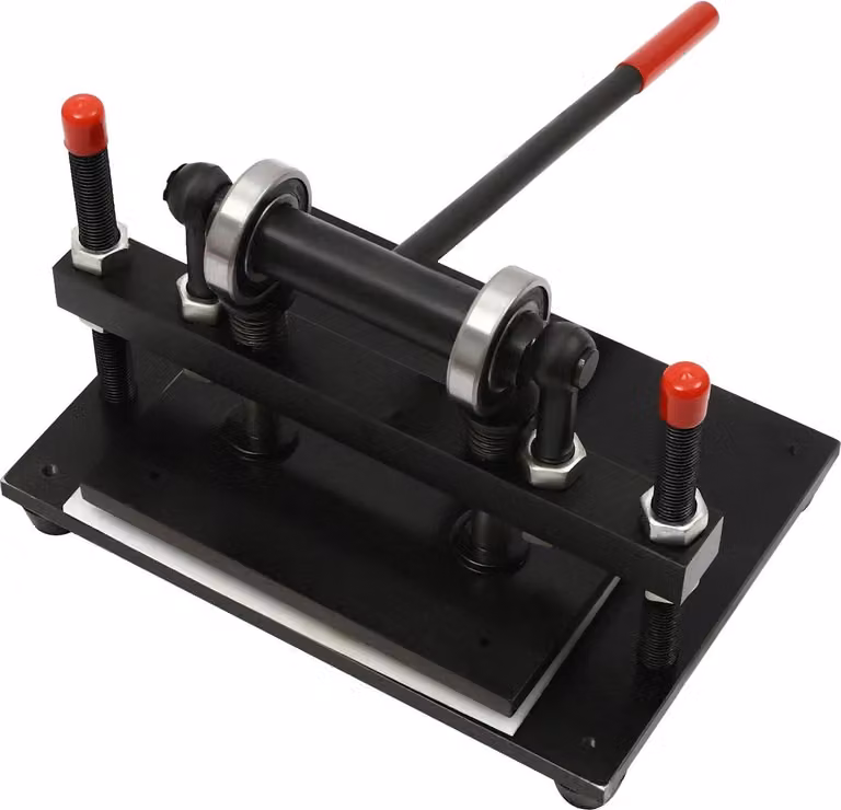 Taglierina per pelle - Pressa manuale - Area di taglio 25,4 × 16 cm - Pressione regolabile - Per punzonatura e foratura - Viola