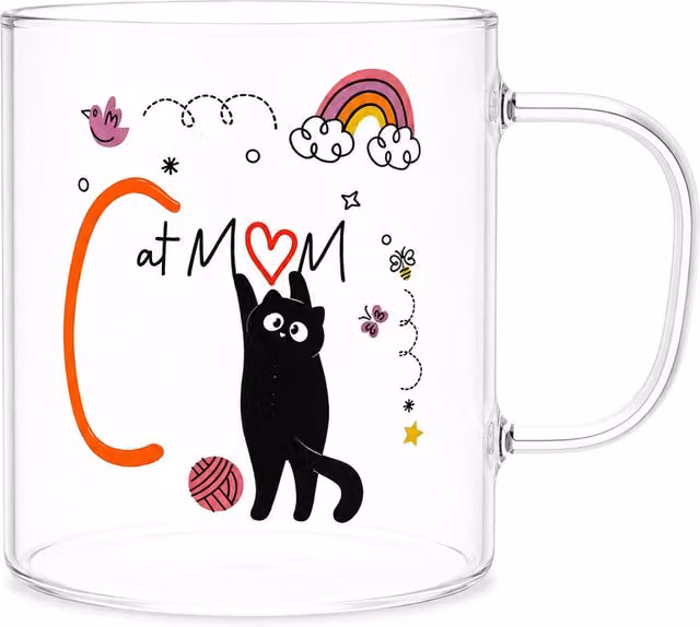 Mug a forma di lettera C in vetro borosilicato trasparente Borostories da 440 ml