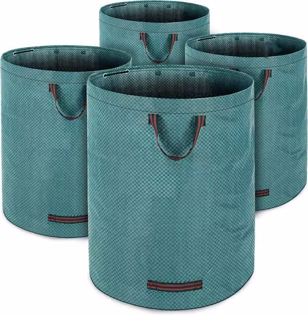Set di 3 sacchi per foglie Gardebruk in plastica verde