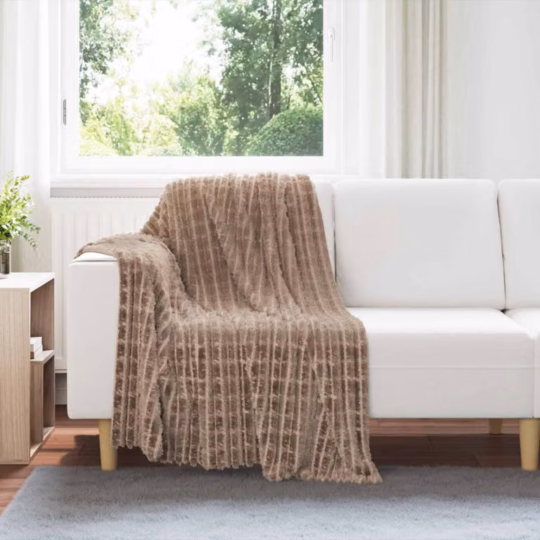 Coperta in ecopelliccia vidaXL marrone, L 150 cm x P 130 cm