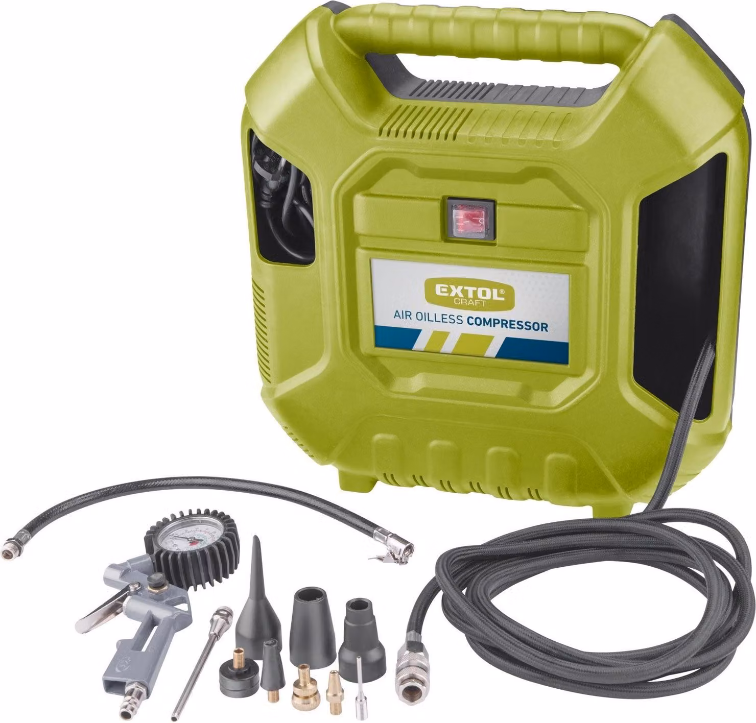 Extol Craft 418102 compressore senza olio, 1100W