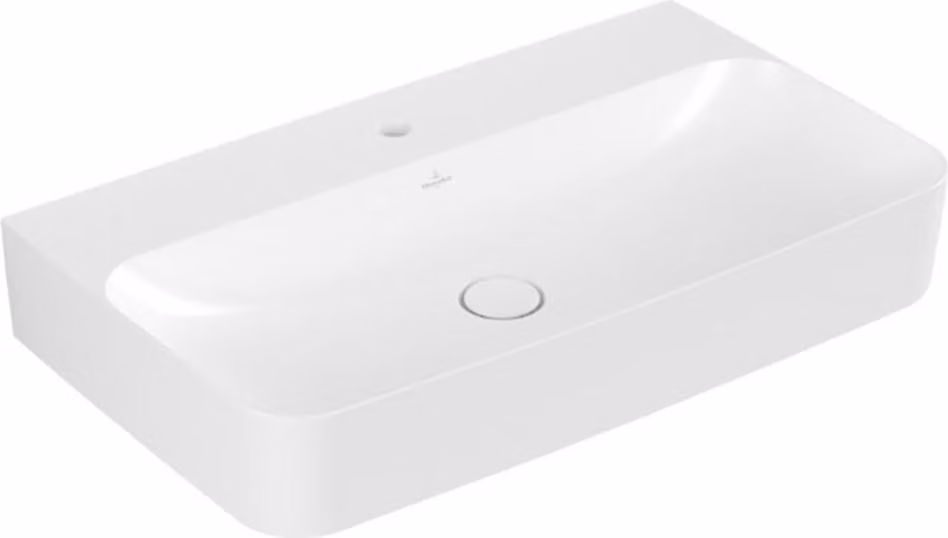 Villeroy & Boch Finion lavabo, trop-plein caché, 1 trou pour robinet, 800x470mm, 416884RW, 416884RW