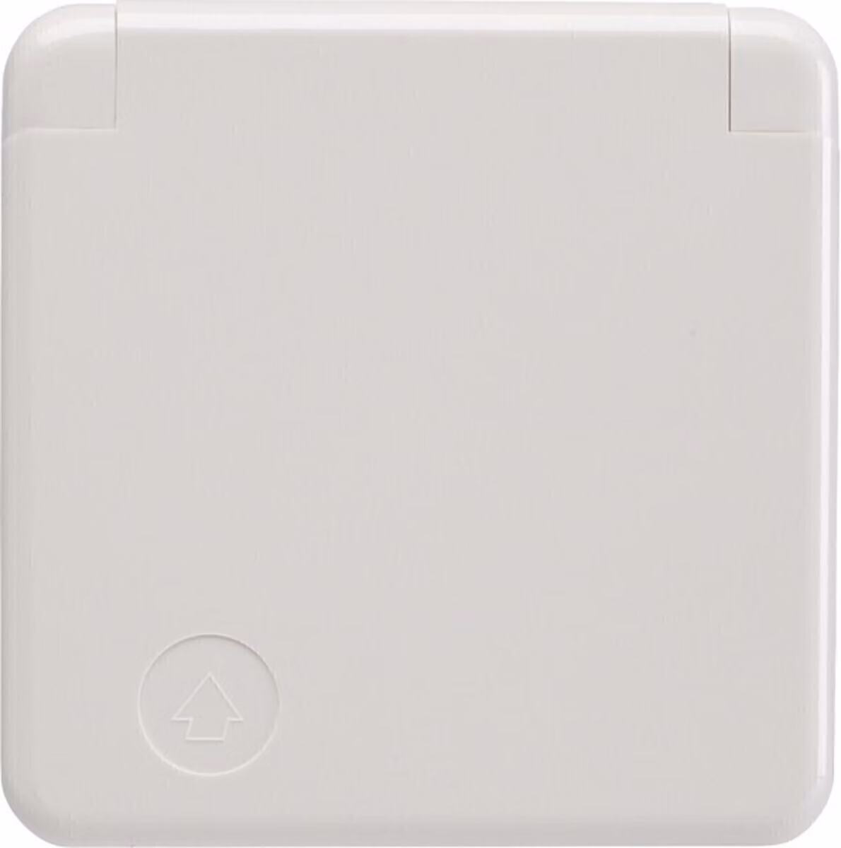 Berker 421109 Presa SCHUKO con piastra di copertura e coperchio incernierato bianco polare, lucido wg Up IP44