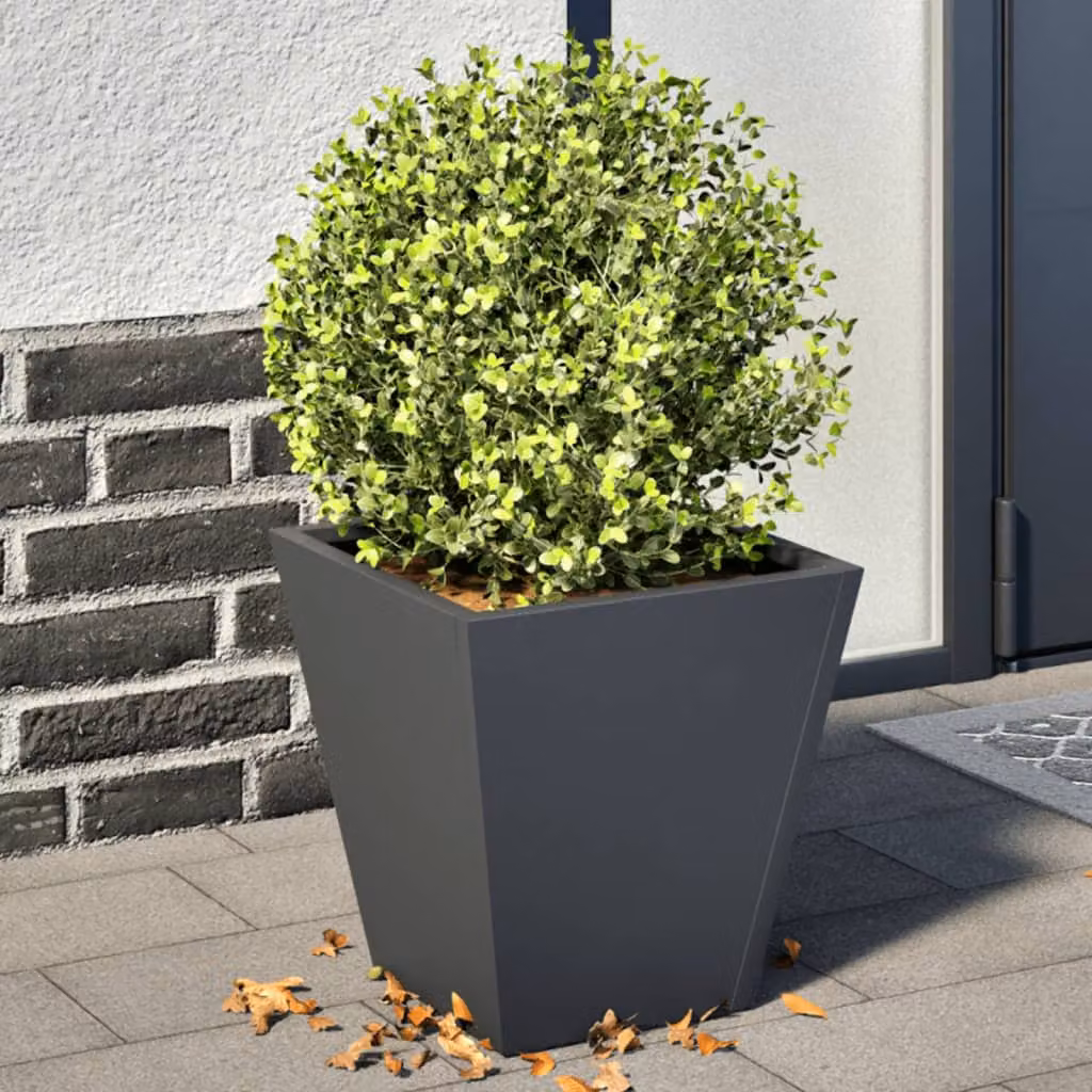 Set di 2 fioriere da giardino vidaXL in acciaio colore antracite L/P/H: 30 x 30 x 30 cm