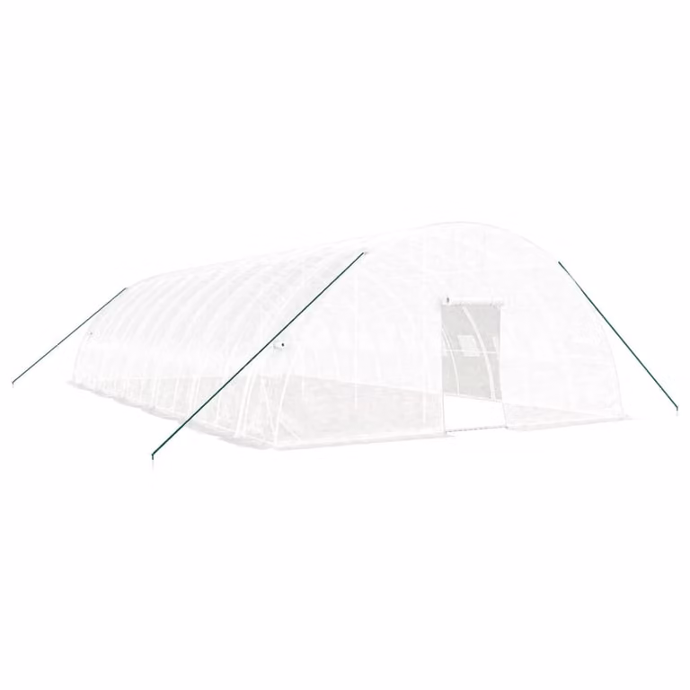 Serra con Telaio in Acciaio Bianco 72 m² 12x6x2,85 m