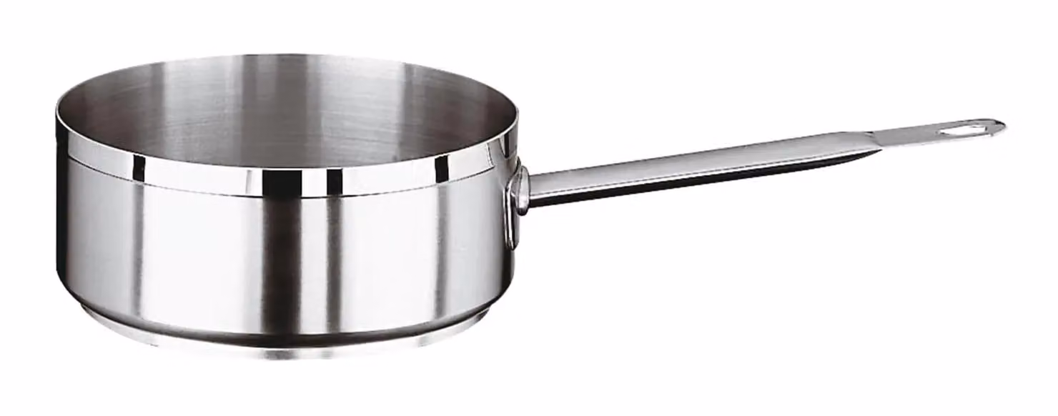 Casseruola Bassa Serie 1100 in acciaio inox con un manico per induzione, diam.28cm