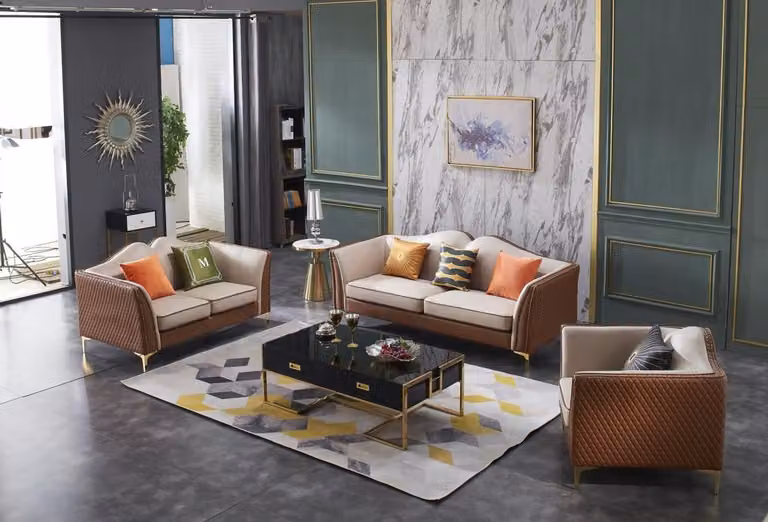 Sofagarnitur 3+1 Sitzer Klassischer Wohnlandschaft Sofas Couchen Polster Möbel