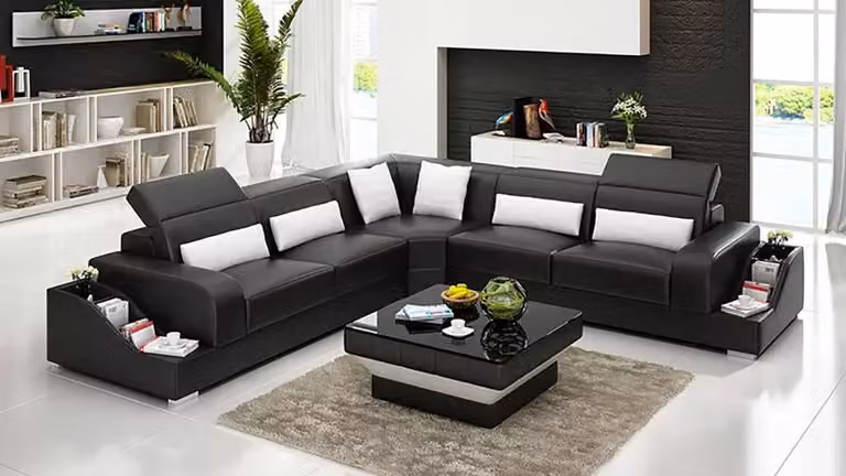 Ledersofa Couchen Design Wohnzimmer Günstige Polster Möbel Sitzgarnitur Sofa