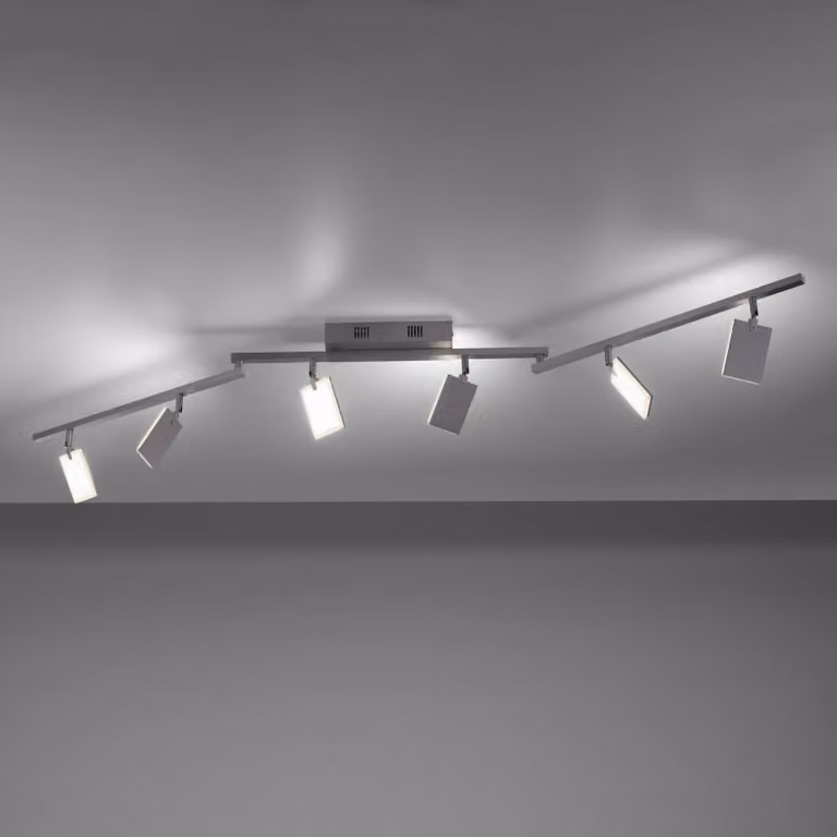 PURE Plafoniera a LED Mira, dimmerabile, Alluminio / Grigio / Zincato, Soggiorno / Sala da pranzo, Alluminio, Moderno, Plafoniera LED