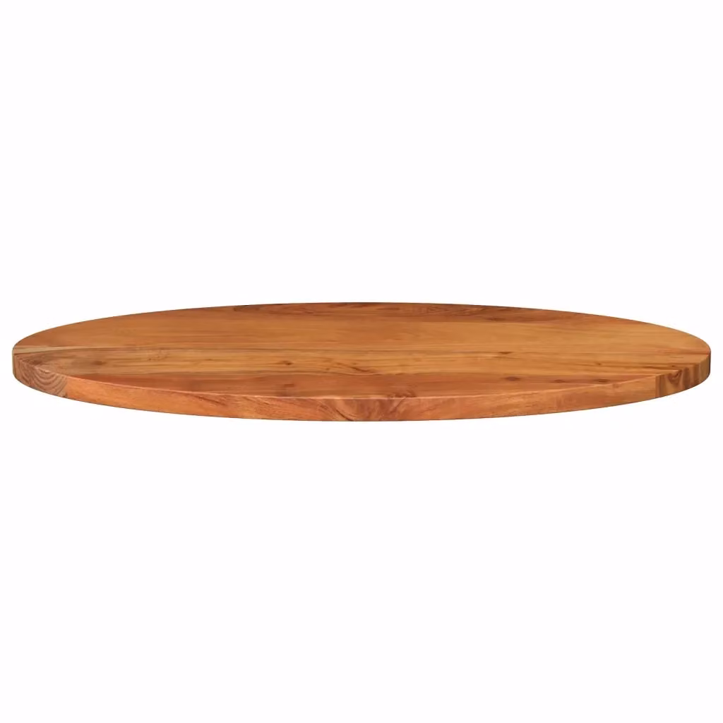Piano Tavolo Ovale in Legno Massello di Acacia Marrone vidaXL L/P/H: 140 x 60 x 3,8 cm – 2