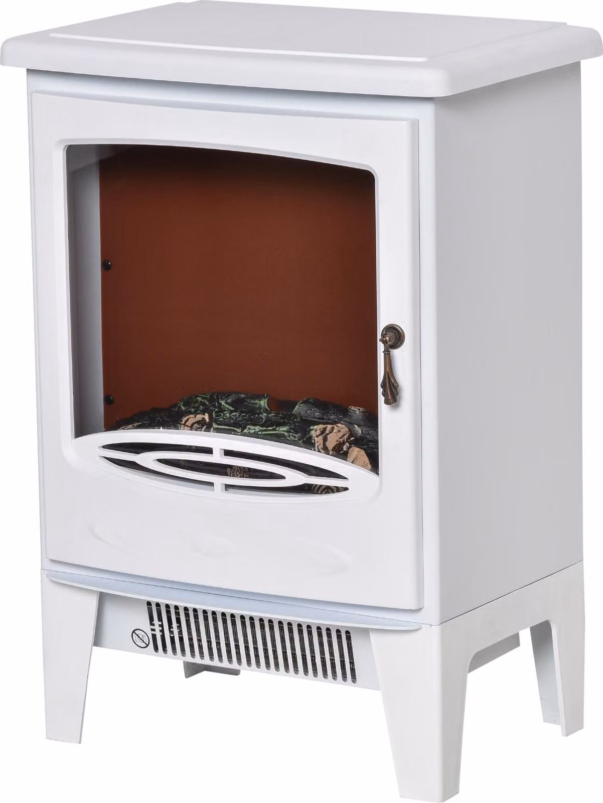 Moonbite, caminetto elettrico a LED, modello da pavimento, dimensioni 39 x 26 x 54,8 cm, effetto fiamma, potenza 900 o 1800 W, adatto per ambienti da 15-20 m², protezione contro il surriscaldamento, manopola di regolazione, materiali: metallo e ABS, color