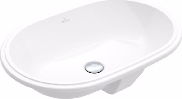 Lavabo da appoggio Villeroy & Boch Architectura, forma ovale, dimensioni 63 x 43 cm, senza troppofilo, finitura non lucida