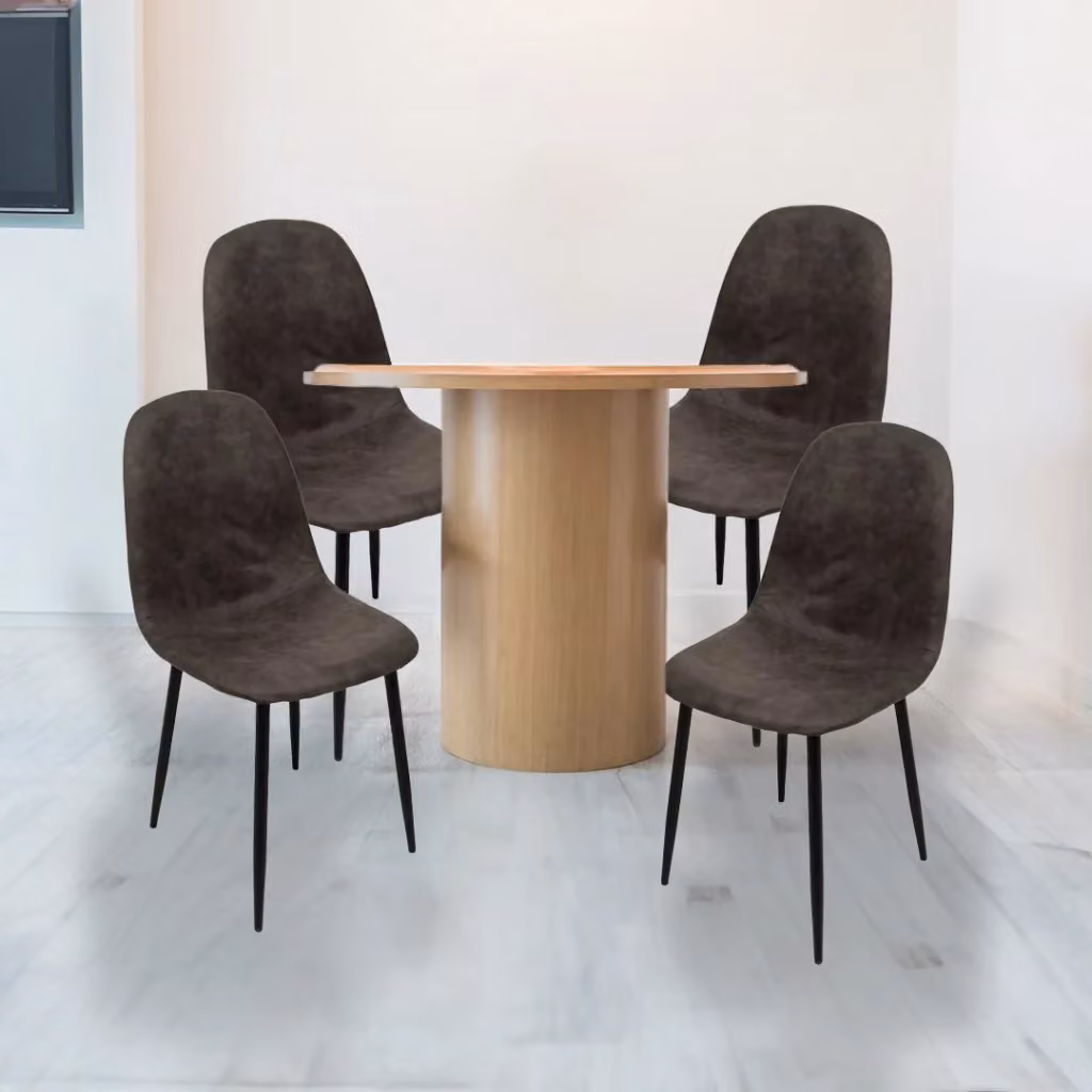 Set di 4 sedie imbottite in tessuto tecnico Maury's colore grigio L: 52 cm, P: 44 cm, H: 88 cm – 2