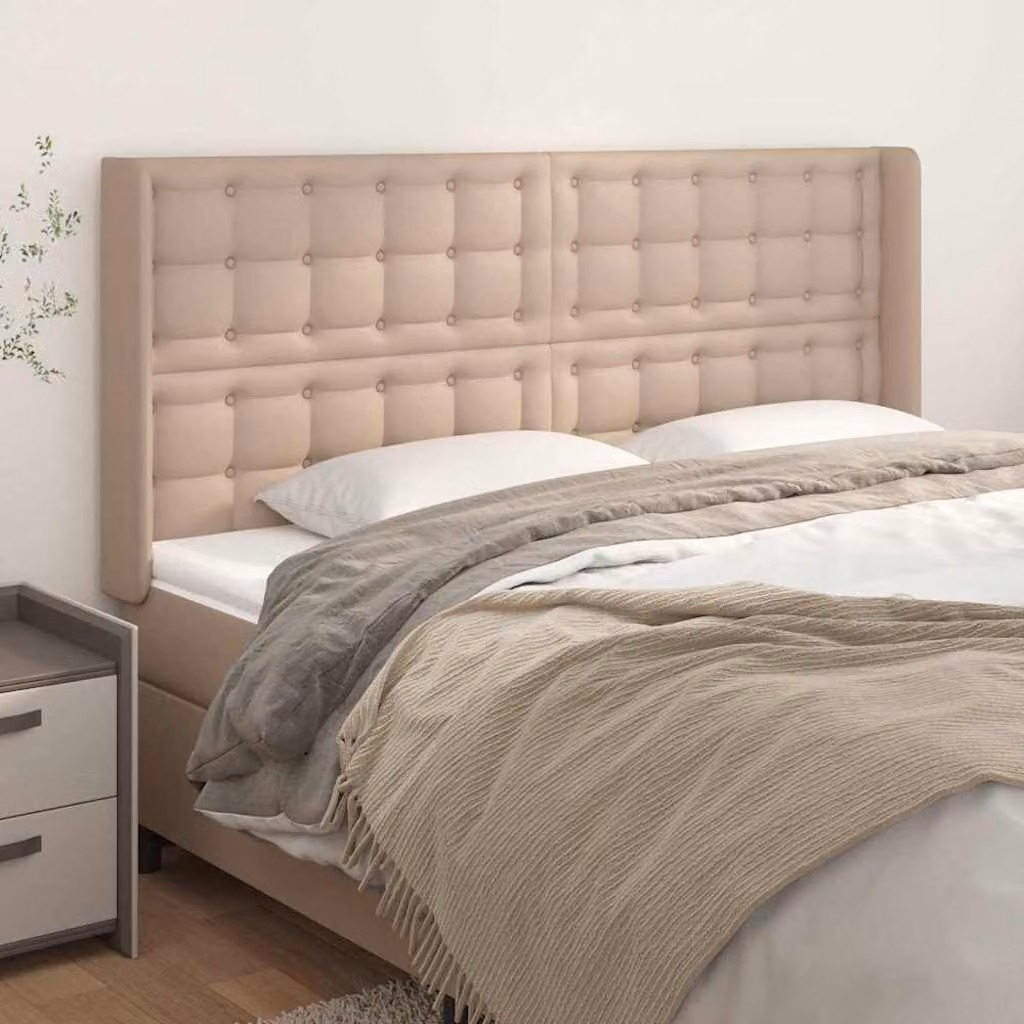 Testiera ad Orecchio vidaXL in Similpelle Cappuccino L: 183 cm, P: 16 cm, H: 118/128 cm – 1