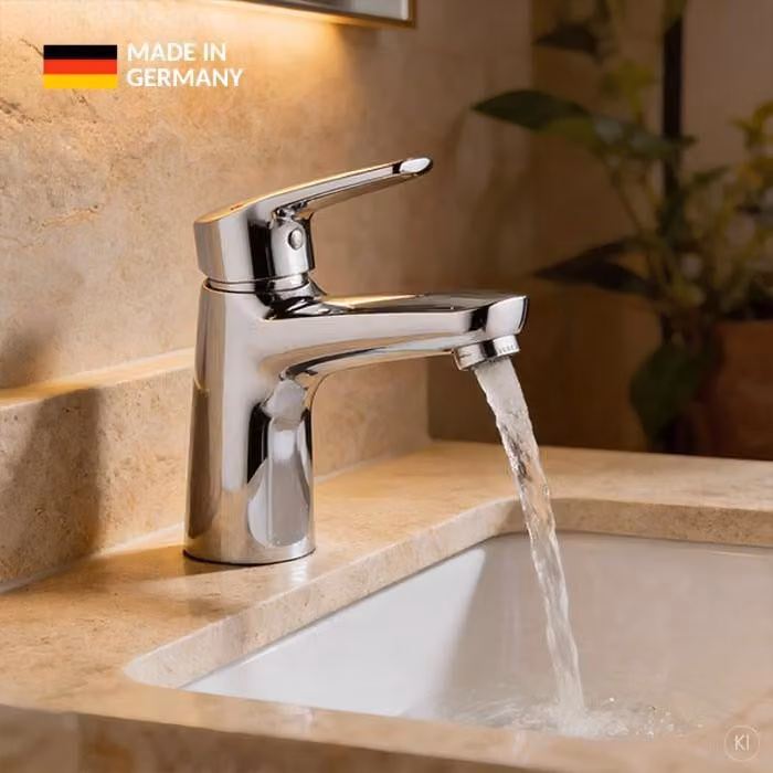 Rubinetto per lavabo CARLDIX 01000011-00, sporgenza 115 mm, senza set di scarico, cromato