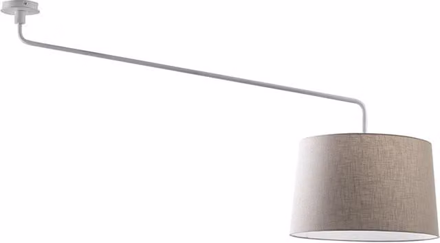 Vivien Plafoniera Bianca, Paralume Conico Avorio, Attacco E27, Potenza 75W, IP20, Diametro 48cm - Rossini Illuminazione
