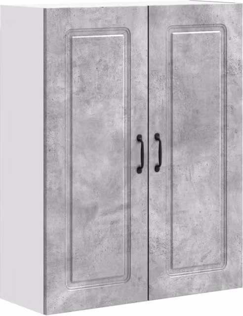 Armadio da cucina moderno rettangolare ampio spazio di archiviazione 80 x 31 x 100 cm in legno multistrato grigio cemento 02_0053826