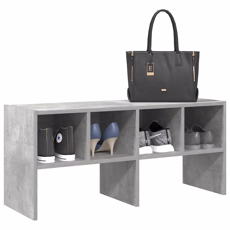 Scarpiera moderna vidaXL in MDF grigio, L: 89,5 cm, P: 30 cm, H: 40 cm