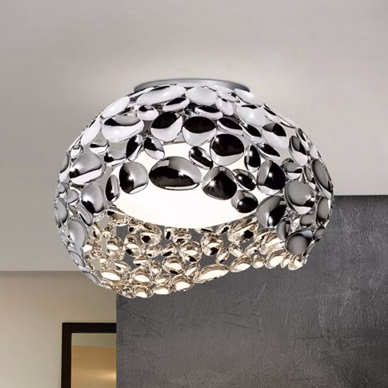 Schuller Valencia Plafoniera a LED Narisa, Cromo / Argento, Soggiorno / Sala da pranzo, Metallo, Moderno, Plafoniera LED