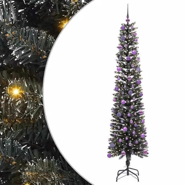 Albero di Natale artificiale verde vidaXL con 300 LED luce bianca calda, Altezza: 240 cm