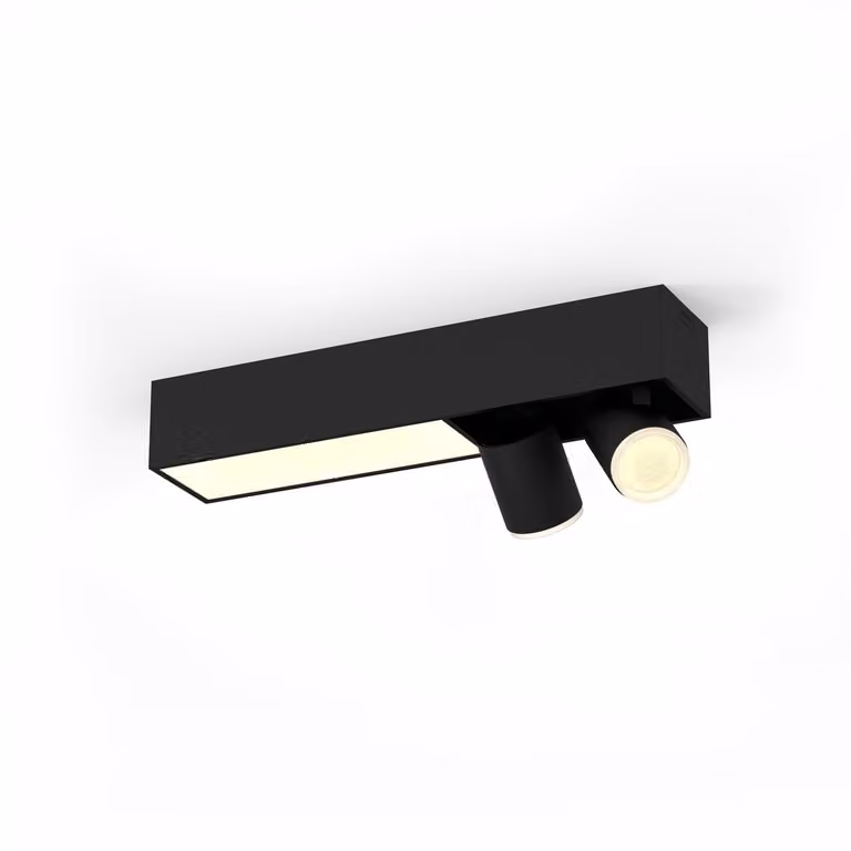 Philips Hue White&Col. Amb. Centris Spot 2flg nero 1540lm