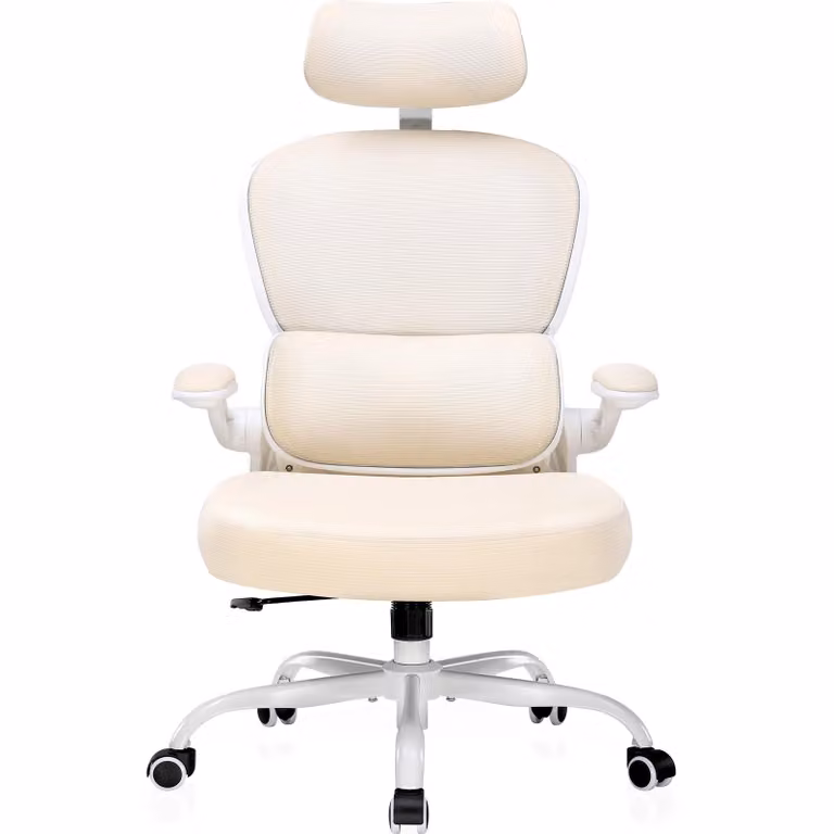COMHOMA Sedia ergonomica da ufficio, sedia da scrivania con poggiatesta 3D e supporto lombare, design con appendiabiti integrato, bracciolo ribaltabile, 150 kg