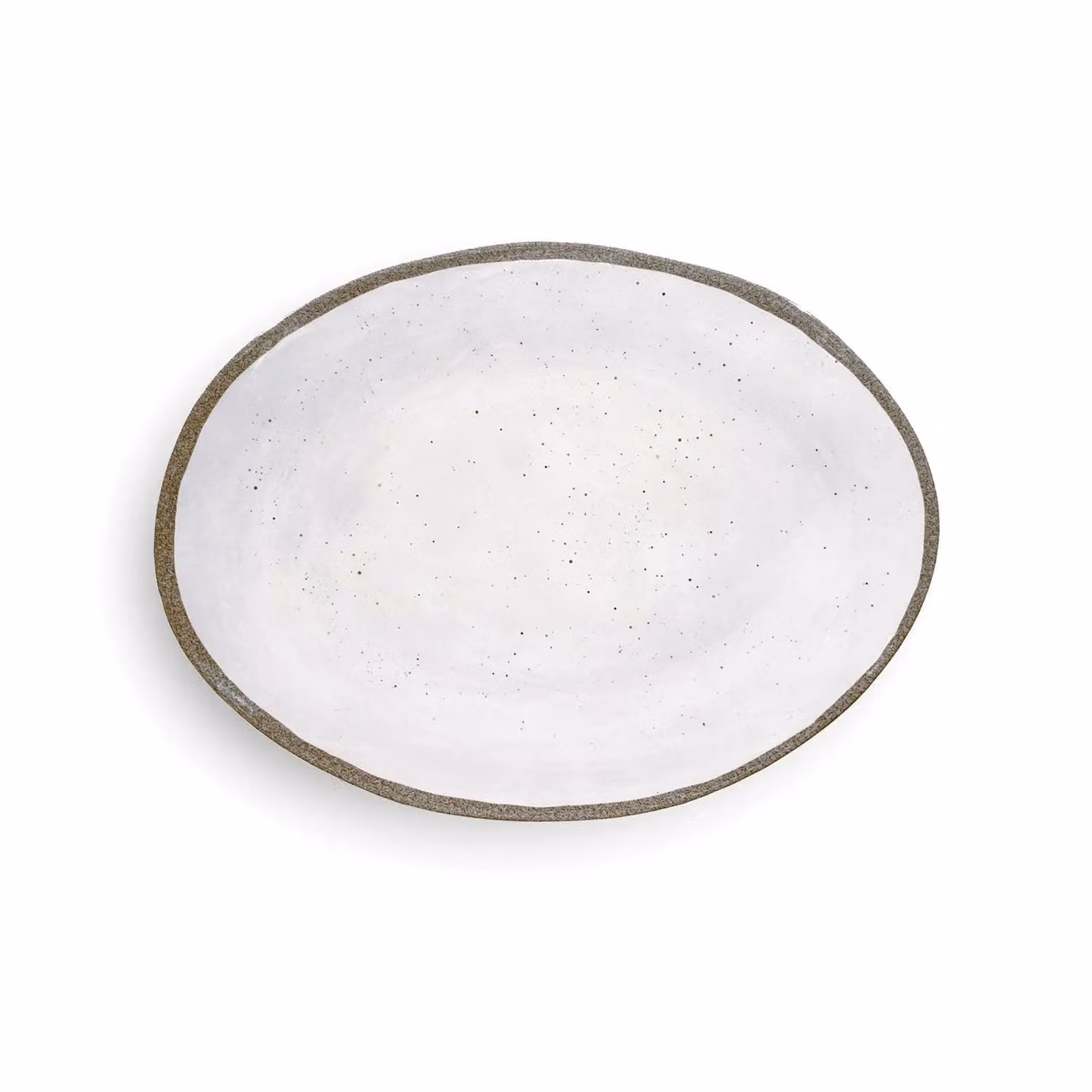 Vassoio ovale grande in melamina, Linea Terrae bianco, dim. 51x35,6cm