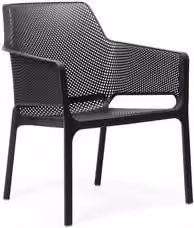 Poltrona da giardino Nardi NET Relax in polipropilene colore Antracite opaco
