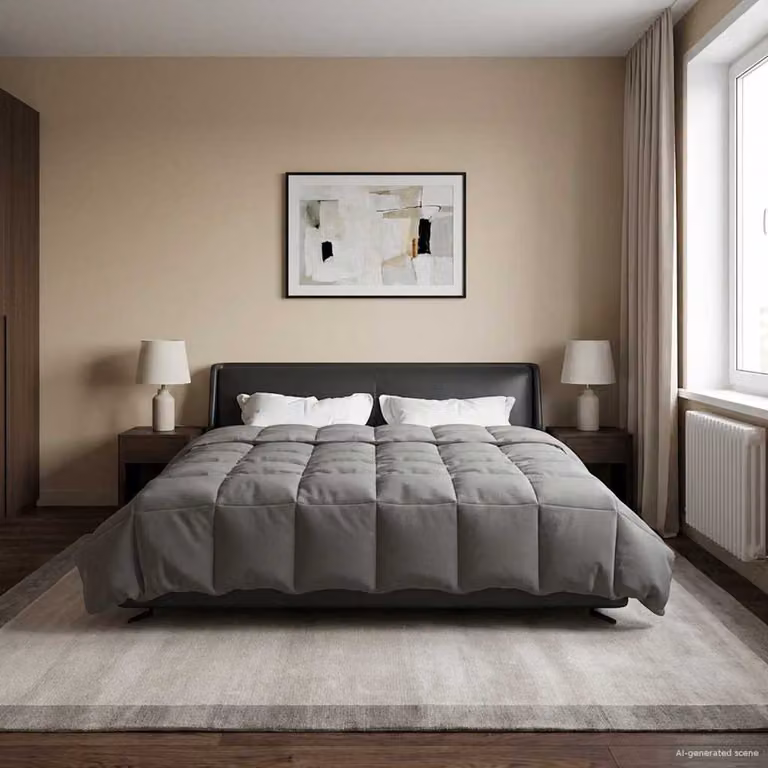 Piumino Letto Estivo vidaXL in Microfibra Traspirante e Reversibile, Grigio, 200 x 240 cm