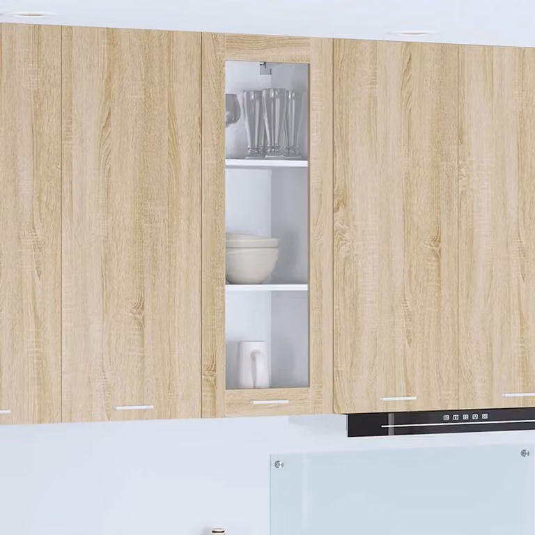 Armadio pensile da cucina vidaXL in legno Rovere Sonoma marrone con ante a battente e ripiani interni L/P/H: 40 x 31 x 100 cm