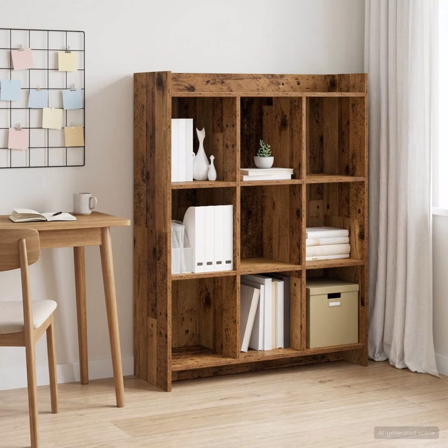 Libreria moderna vidaXL in legno ingegnerizzato color marrone, L 87,5 x P 30 x H 111 cm