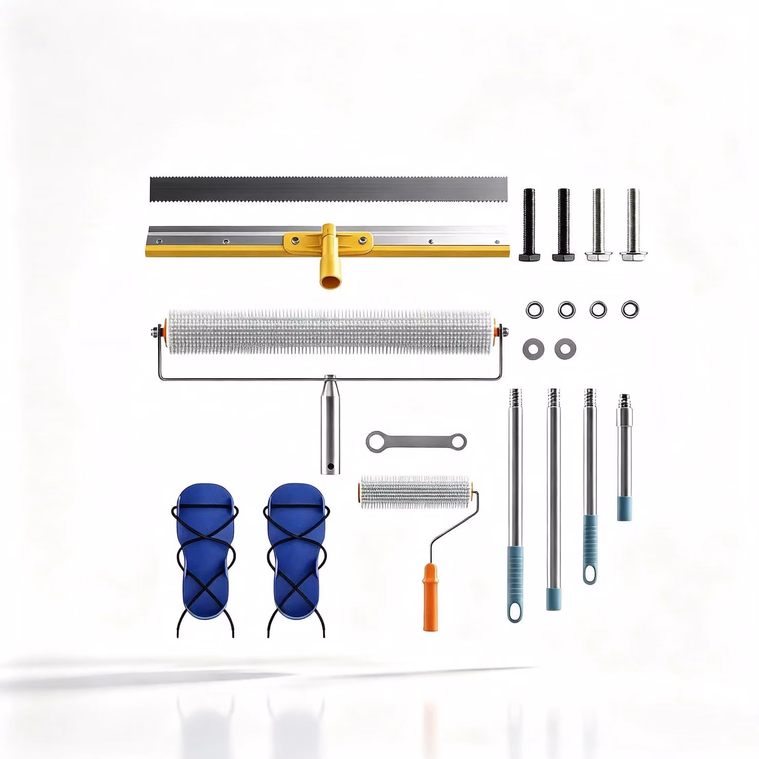Kit di strumenti per cemento autolivellante, soluzione 7-in-1 per pavimenti