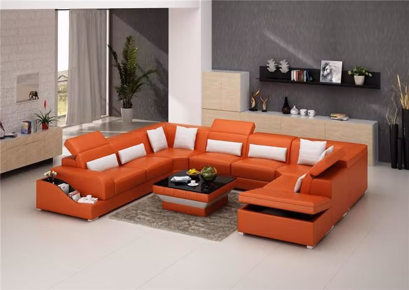 Leder Sofa Tische Schwarzer Couchtisch Glastisch Beistell Quadratischer Tisch