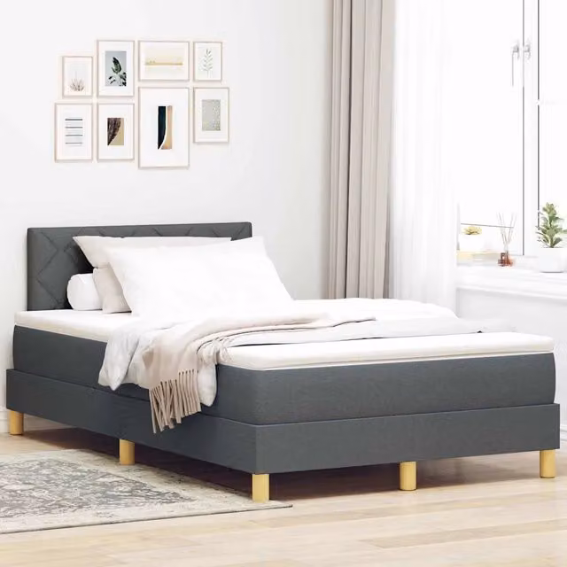 Letto ibrido con struttura imbottita vidaXL Grigio L: 120 cm, P: 200 cm, H: 280 cm