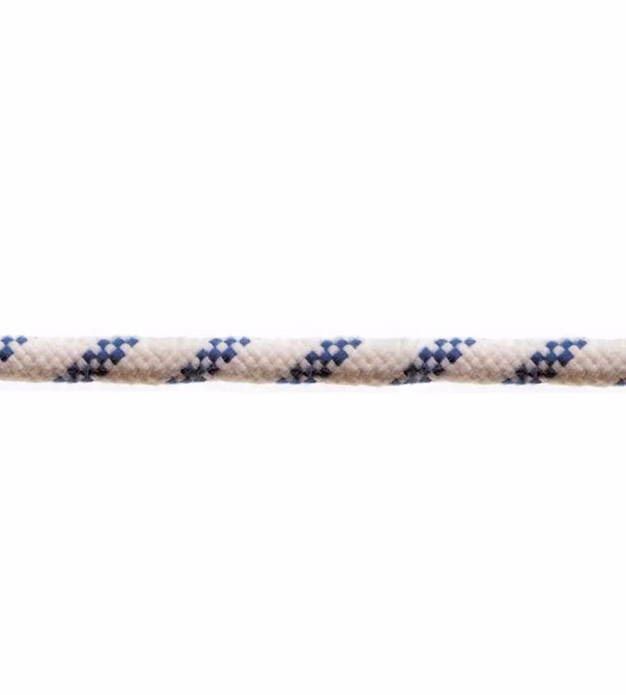 Masidef Corda Poliestere 10 mm Bianco con Segnalino Blu 50 metri