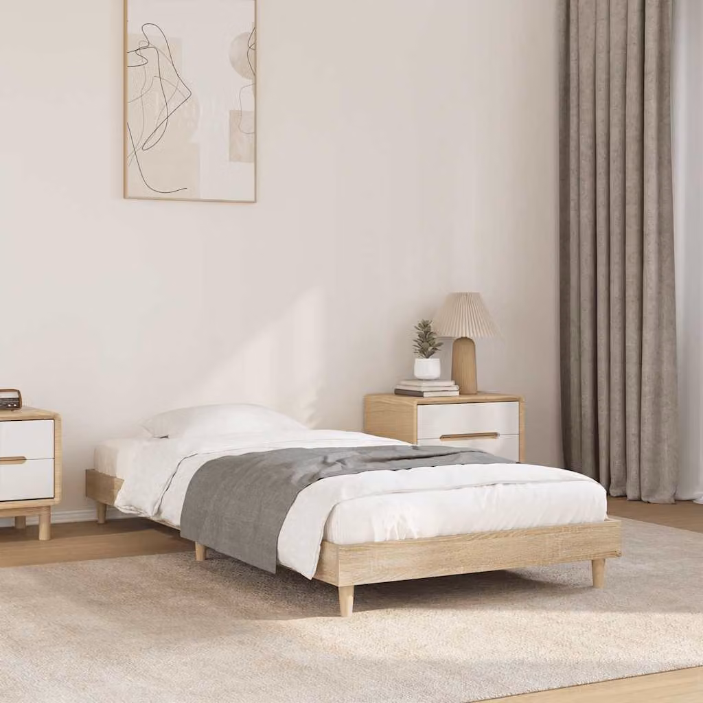 Giroletto senza materasso vidaXL in legno Rovere Sonoma, L 190 cm x L 78 cm