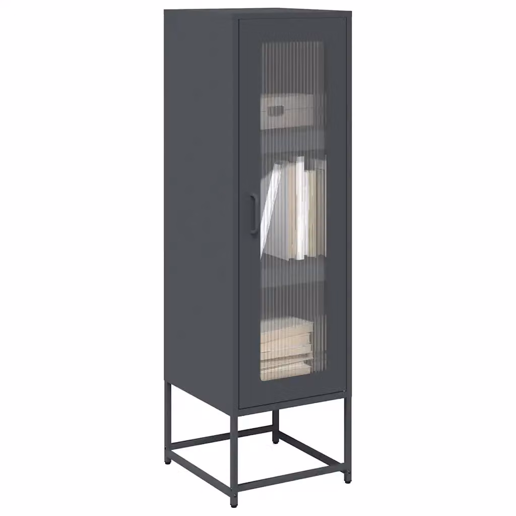 Credenza Buffet da pranzo Antracite in Metallo con finitura opaca L/P/H: 36 x 39 x 123 cm – 2