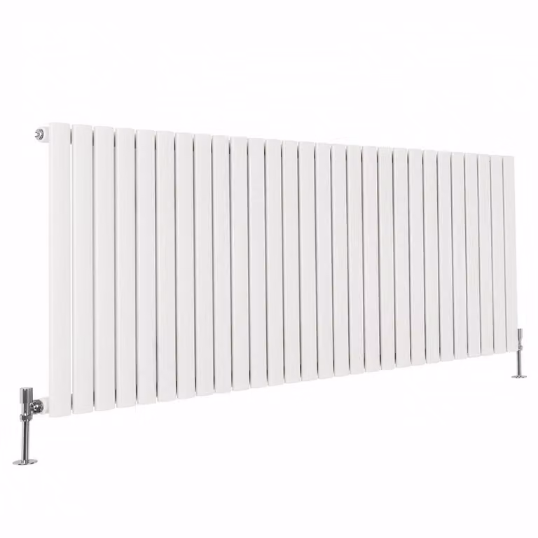 Radiatore di Design Orizzontale (Pannello Singolo) - 595mm x 1652mm - Bianco - Sterling Quinn by Hudson Reed