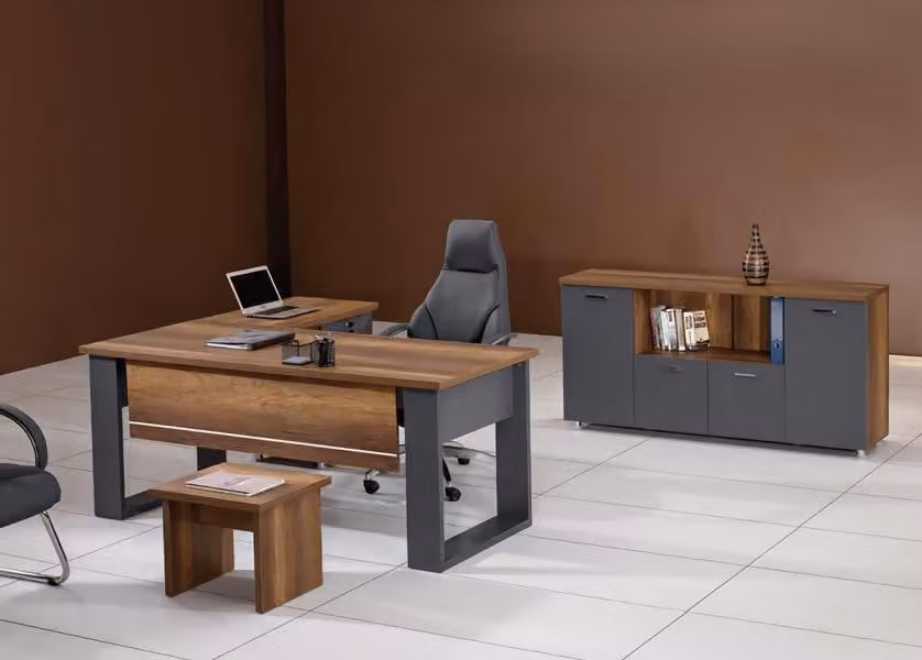 Schreibtisch Arbeitsfläche Kommode Couchtisch Sideboard Arbeitszimmer 5tlg.